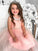 Beading Tulle Tea-Length A-Line/Princess Sleeveless Scoop Flower Girl Dresses
