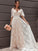 V-neck Lace Sash/Ribbon/Belt Sleeves Sweep/Brush A-Line/Princess Short Train Wedding Dresses