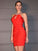 Ruched Sleeveless Sheath/Column Halter Jersey Short/Mini Homecoming Dresses