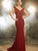 Spandex Trumpet/Mermaid Off-the-Shoulder Sleeveless Lace Sweep/Brush Train Dresses