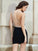 Sleeveless Sleeveless One-Shoulder Beading Sheath/Column Short/Mini Net Dresses