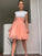 Short/Mini A-Line/Princess Sleeveless Lace Jewel Chiffon Homecoming Dresses