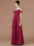 Floor-Length Ruched Sleeveless A-Line/Princess Off-the-Shoulder Chiffon Bridesmaid Dresses