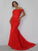 Applique Trumpet/Mermaid Off-the-Shoulder Tulle Sleeveless Sweep/Brush Train Dresses