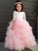 Lace Ankle-Length Sleeves 3/4 A-Line/Princess Scoop Tulle Flower Girl Dresses