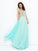 Beading Sleeveless Jewel A-line/Princess Long Chiffon Dresses