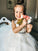 V-neck A-Line/Princess Ankle-Length Sleeveless Lace Tulle Flower Girl Dresses