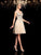 Sleeveless A-Line/Princess Short Beading V-neck Lace Cocktail Dresses