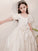 Short Floor-Length Bowknot Satin Sweetheart Sleeves A-Line/Princess Flower Girl Dresses