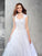 Long Sleeveless Sweetheart Ball Lace Gown Organza Wedding Dresses