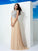 Sleeveless Paillette Scoop A-Line/Princess Long Chiffon Dresses