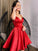 Sleeveless Satin A-Line/Princess V-neck Short/Mini Homecoming Dresses