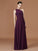 One-Shoulder Chiffon A-line/Princess Lace Sleeveless Floor-Length Bridesmaid Dresses