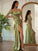 Off-the-Shoulder Sheath/Column Woven Elastic Ruched Satin Sleeveless Floor-Length Dresses