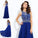 Sleeveless A-line/Princess Scoop Beading Long Chiffon Dresses