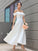 Sleeveless Spaghetti Straps Satin A-Line/Princess Ruffles Ankle-Length Wedding Dresses