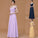 Lace Floor-Length Sleeveless V-neck A-Line/Princess Chiffon Bridesmaid Dresses