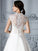 Ball Sleeveless Train V-neck Gown Court Satin Wedding Dresses