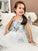A-Line/Princess Sequin Tea-Length Spaghetti Tulle Sleeveless Straps Flower Girl Dresses