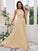 Halter Sleeveless Ruffles A-Line/Princess Chiffon Floor-Length Bridesmaid Dresses