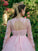 Sleeves Lace Tulle Gown Ball Long Scoop Sweep/Brush Train Dresses