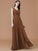 Floor-Length Lace Sleeveless A-Line/Princess V-neck Chiffon Bridesmaid Dresses