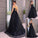 Sleeveless Sequins V-neck Sequin A-Line/Princess Sweep/Brush Train Dresses